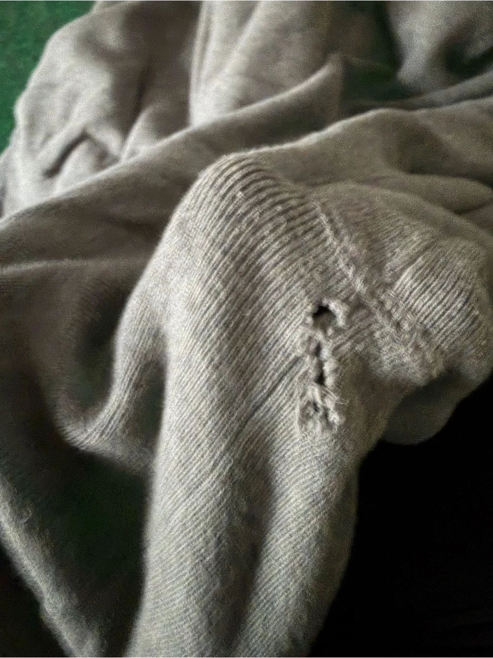 Ralph Lauren Men's Crewneck Sweater in Light Taupe with Navy Pony